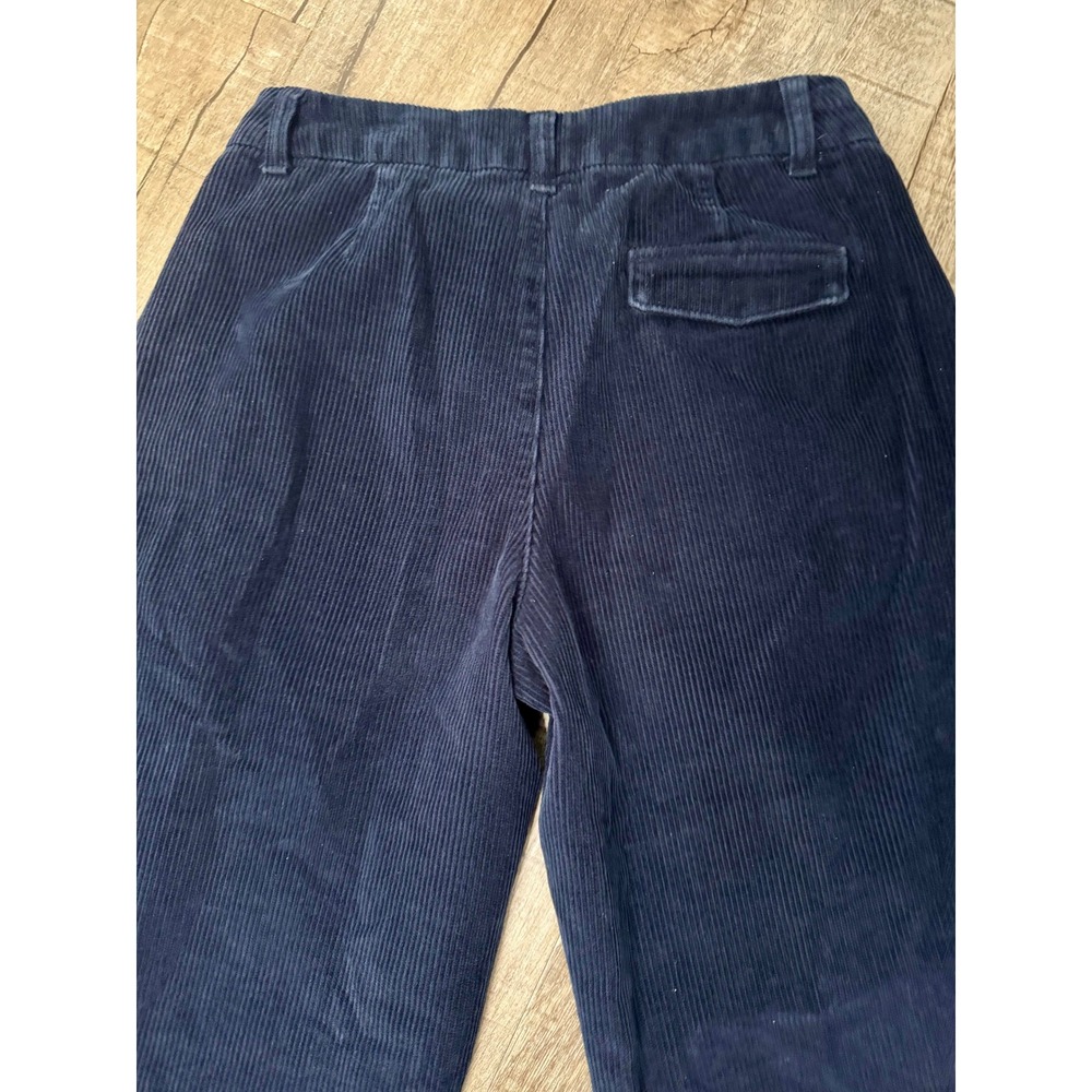 Old Navy High-Rise Wide Leg Corduroy Pants Navy Blue Womens Size 2 Petite - Picture 10 of 11